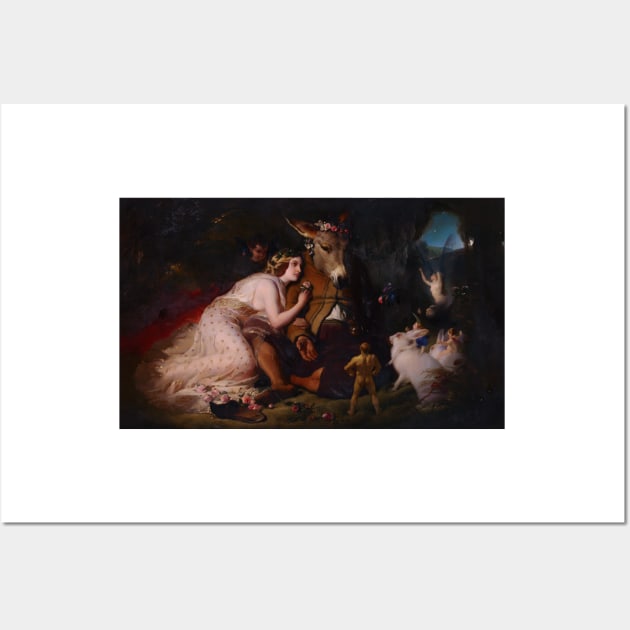 Titania and Bottom, A Scene from a Midsummer Nights Dream by Edwin Landseer Wall Art by wildtribe